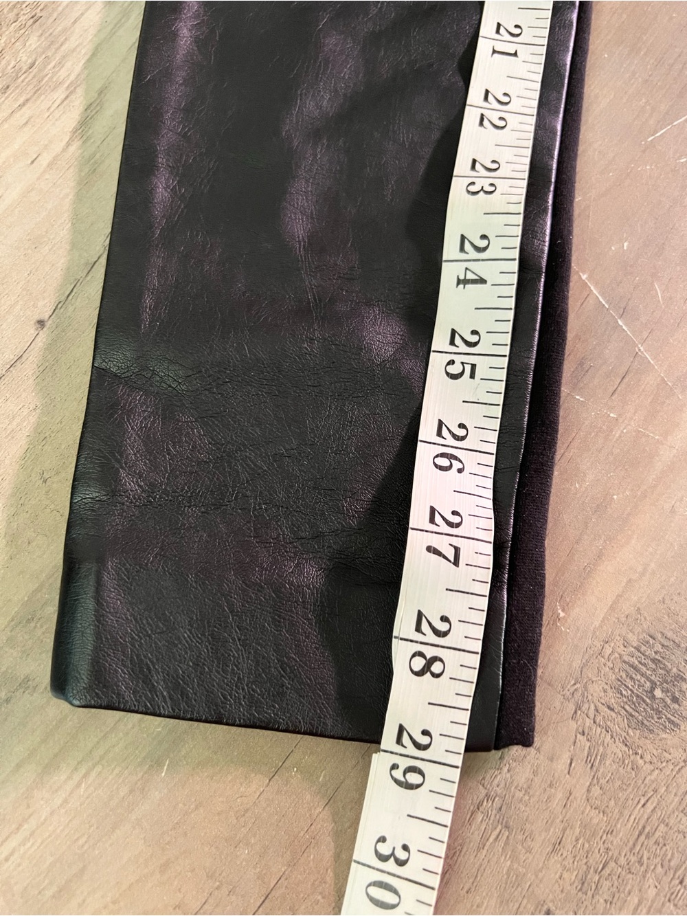 Club Monaco Black Faux Leather Front Legging Stretch Ponte Pants Size 0 Stretch - Picture 11 of 12